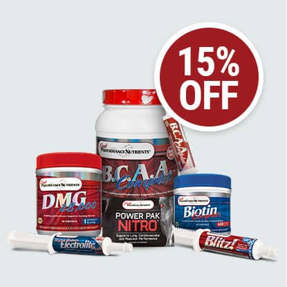 Peak Performance Supplements for horses on 15% OFF sale at FarmVet